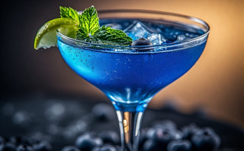 Blue Velvet Cocktail: Artful Color Meets Citrusy Elegance