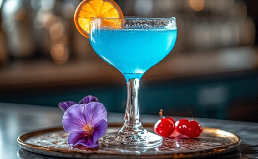 Le Train Bleu Cocktail: Parisian Glam with a Vibrant Hue