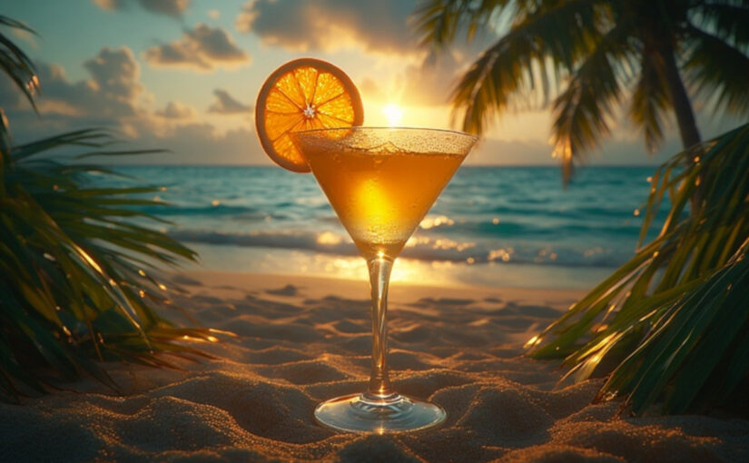 🍑 Paradise Cocktail: A Golden Sip of Elegance