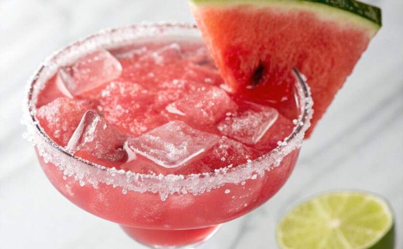 Watermelon Hibiscus Margarita: Vibrant and Refreshingly Tart